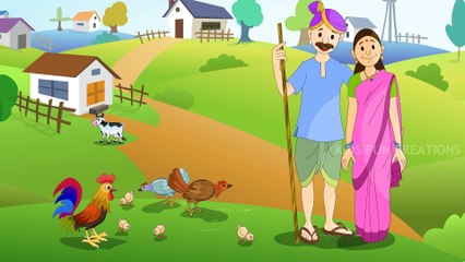 Cartoon Animated Nursery Rhyme|The Farmer In The Dell Children song