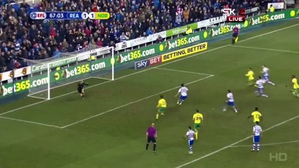 2-1 Garath McCleary Goal England  Championship - 26.12.2016 Reading FC 2-1 Norwich City