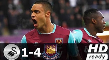 All Goals & highlights - Swansea City 1-4 West Ham - 26.12.2016