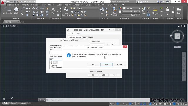 07 Editing command aliases (AutoCAD 2016 Essential Training)