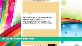 PDF  Private Equity Und Venture Capital ALS Finanzierungsinstrument Fur Mittelstandische