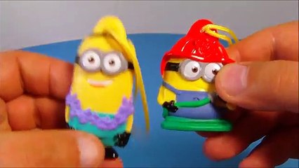 2013 DESPICABLE ME 2 SET OF 8 MINIONS GENERAL MILLS CEREAL TOY S VIDEO REVIEW