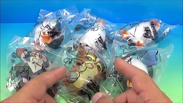 2016 THE PENGUINS OF MADAGASCAR SET OF 6 BURGER KING KIDS TOYS VIDEO REVIEW by FASTFOODTOYREVIEWS