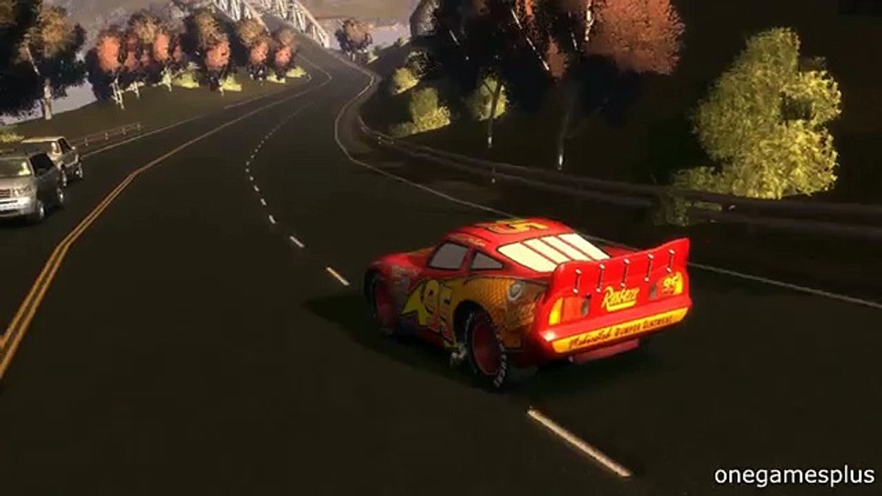 Jumps off a mountain Lightning McQueen Crash test by onegamesplus