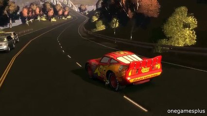 Jumps off a mountain Lightning McQueen Crash test by onegamesplus