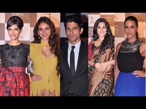 Farhan Akhtar, Sonam Kapoor, Aditi Rao Hydari And Others At A Femina Woman's Awards