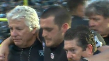 German announcers call Derek Carr's injury