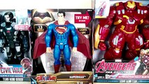 Marvel super heroes vs DC superheroes | superman vs batman toys, Hulkbuster, falcon, war machine