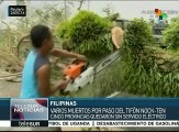 Filipinas: varios muertos y miles de evacuados por fuerte tifón