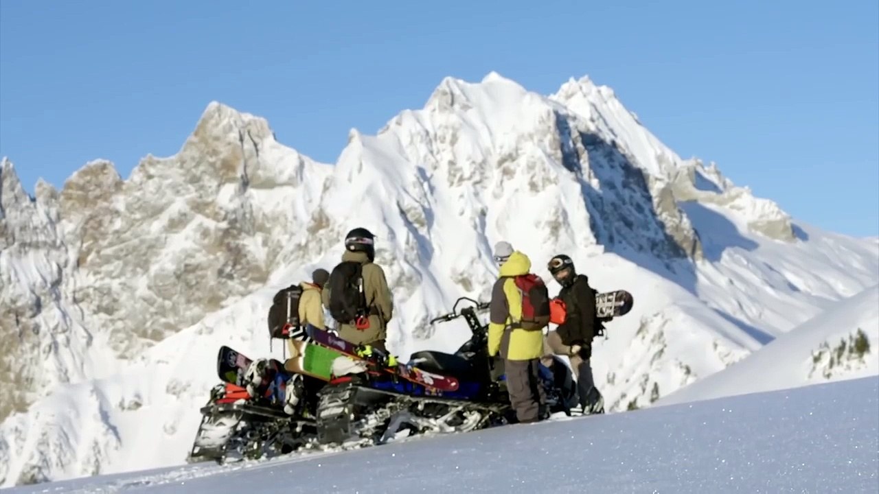 Daredevils Skiing On Canada Mountains