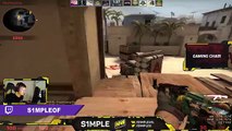 CS:GO - s1mple VAC shot through smoke