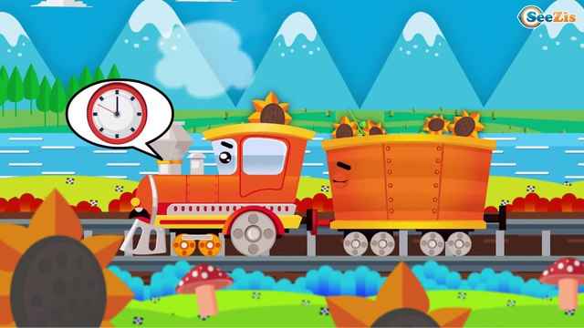 Dessin animé en français - Apprendre à compter avec un train - La voiture pour enfants