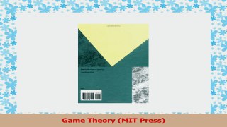 Game Theory MIT Press