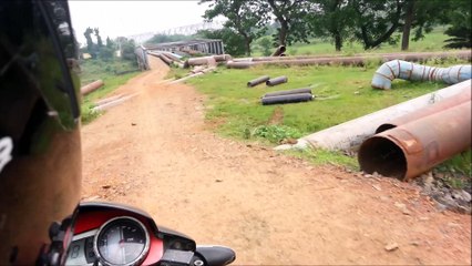 TVS Apache RTR 160 On a Dense Bridge