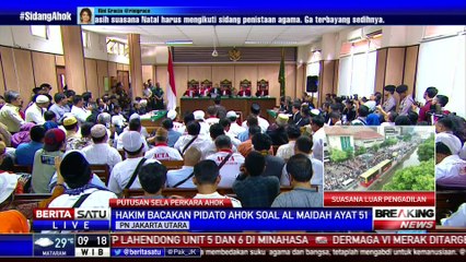 Hakim Bacakan Putusan Sela Perkara Ahok #5
