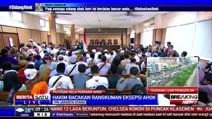 Hakim Bacakan Putusan Sela Perkara Ahok #6