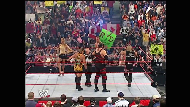 Scott Steiner & Test With Stacy Keibler vs Kane & Rob Van Dam World Tag Team Titles Match Raw 05.05.2003
