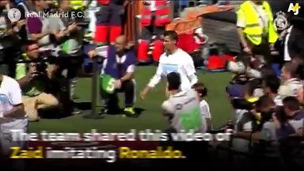 Cristiano Ronaldo Meets Tripped Syrian Refugee Boy