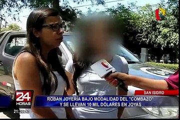 Delincuentes aprovecharon ruido de fuegos artificiales para robar joyería en San Isidro