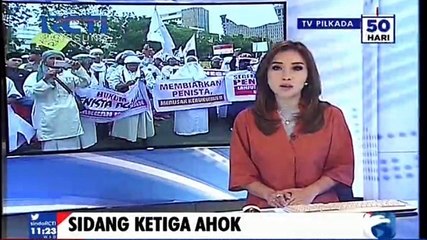 Massa Kawal Jalannya Sidang Kasus Ahok
