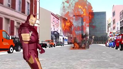 Ironman 3D Cartoon Fighting And Singing Finger Family Nursery Rhymes For Children