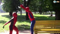 Spiderman vs Deadpool Superheroes play Basketball in Real Life