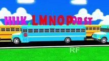 School Bus go round and round | 3D Animation English rhyme for children | Kids 3D Video Songs