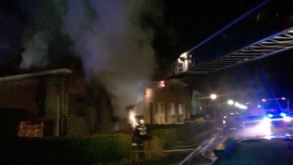 Incendie à Tournai