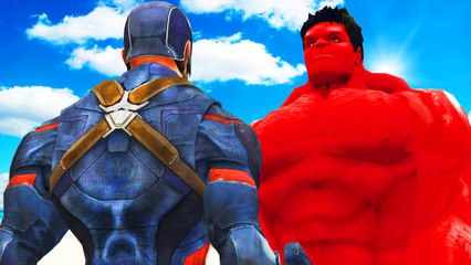 THE RED HULK VS CAPTAIN AMERICA - EPIC BATTLE