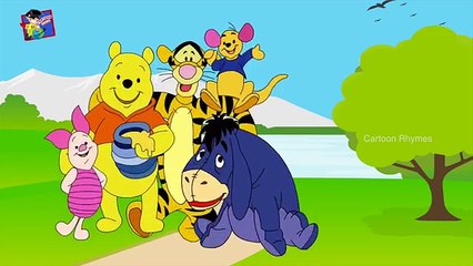 Funny Cartoon Finger Family | Winnie The Pooh Funny Song | Nursery Rhymes for Kids