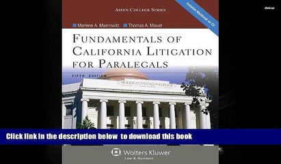 Tải video: FREE [PDF]  Fundamentals of California Litigation for Paralegals, Fifth Edition (Aspen College)