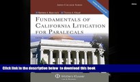 FREE [PDF]  Fundamentals of California Litigation for Paralegals, Fifth Edition (Aspen College)