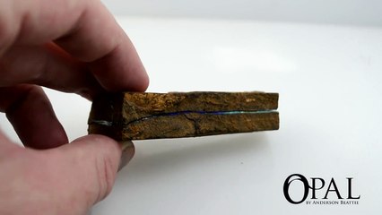 Boulder Opal Rough in the seam by Anderson-Beattie.com