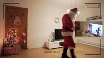 Little girl skeptical of Santa Claus until she sees hidden camera footage