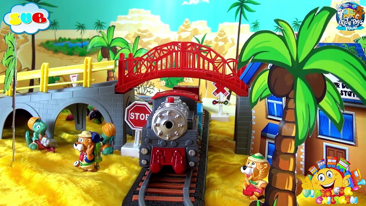 TRAINS FOR CHILDREN VIDEO: Crazy Trains Crash at Railway, Battle Toys for Kinder Surprise