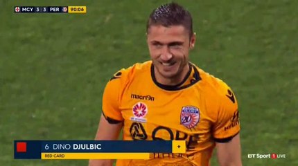 Joel Chianese Red Card HD - Melbourne City 3-3 Perth Glory - 27.12.2016 HD