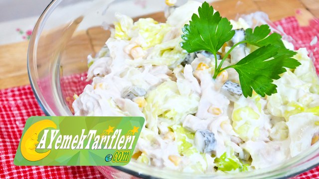 Tavuklu Yoğurtlu Göbek Salatası Nasıl Yapılır? | Yoğurtlu Tavuk Salatası Tarifi