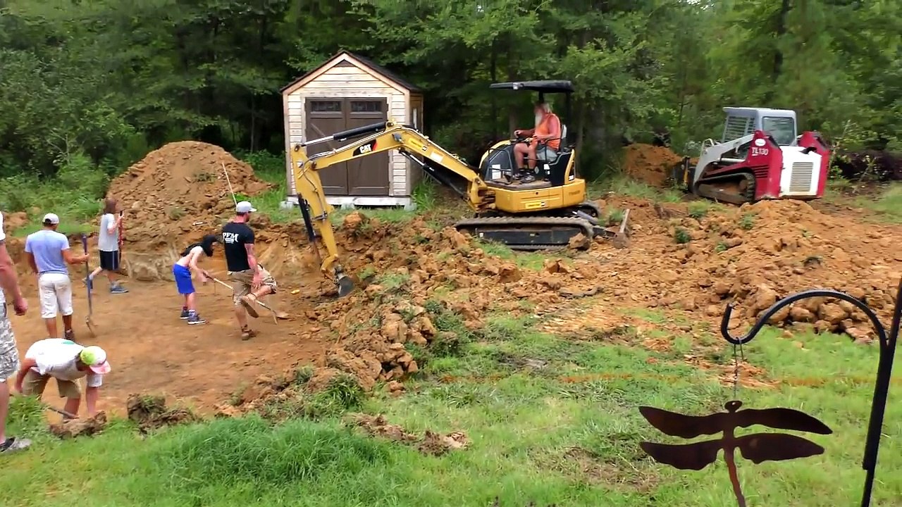 Amy Jo Construction of a NEW Pool   DCTC Puppy Zumi Vlog Video