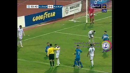 ضربة جزاء غير محتسبه للرمثا في لقاء البقعه ذهاب دوري المناصير2016/2017