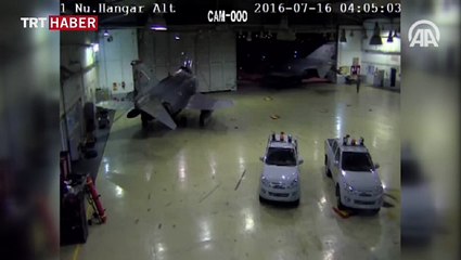 Darbe girişimi sırasında askeri üste yaşananlar güvenlik kamerasında
