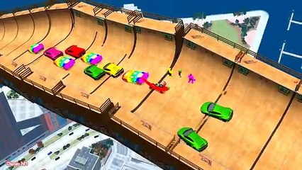 Color Spiderman Cartoon in Chilli Color Car for kids and Fun Videos for Children with Nursery Rhymes