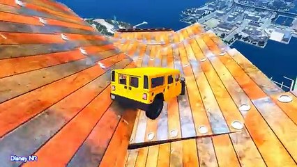 Color Trucks for Kids Party and Funny Color Cars in Spiderman Cartoon and More Songs Nursery Rhymes