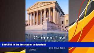 Free [PDF] Download Criminal Law: The Essentials Sue Titus Reid BOOK ONLINE