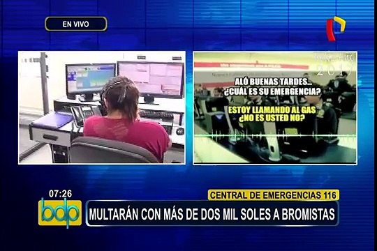 Llamadas malintencionadas a centros de emergencia serán multadas con más de S/ 2 mil