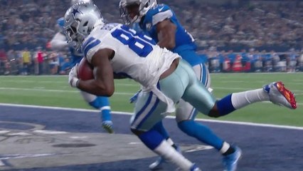 Dez Bryant se mete a la zona de anotacion para un touchdown de 25 yardas
