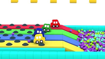 Quatre voitures colorées