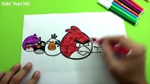 Angry Birds Coloring Pages For Kids | Learning Colors With Angry Birds Coloring Book | Kid Songs