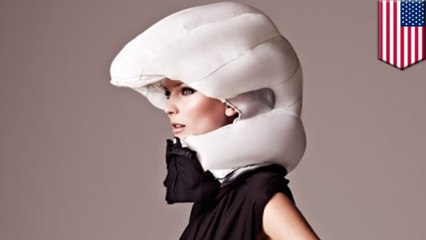 목에 두르는 에어백 바이크 헬멧, 기존 헬멧 보다 더 안전