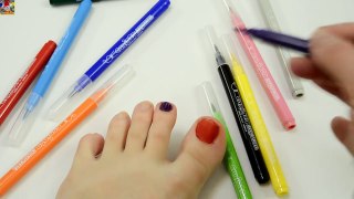 Learn Colors Toenail Arts Funny Colours for Children Kids Learning Colours In Real Life