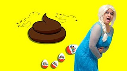 Frozen Elsa Poo Surprise Eggs Eggs With Spiderman Joker - Fun Superhero Movie In Real Life